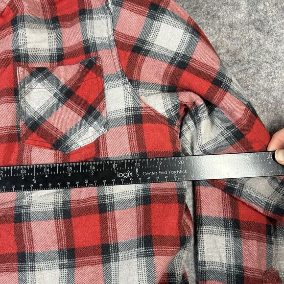 Grit Iron Workwear Fleece Lined Flannel Shirt Mens Large Button Up Jacket Plaid - Picture 5 of 9